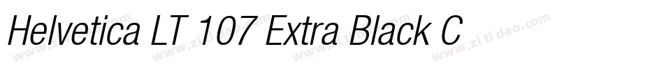 Helvetica LT 107 Extra Black Condensed Oblique字体转换
